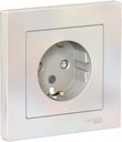 Schneider Electric AtlasDesign ATN000444 Розетка с заземляющим контактом (16 А, в сборе, шторки, скрытая установка, жемчуг)