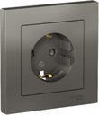 Schneider Electric AtlasDesign ATN000944 Розетка с заземляющим контактом (16 А, в сборе, шторки, скрытая установка, сталь)