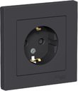 Schneider Electric AtlasDesign ATN001044 Розетка с заземляющим контактом (16 А, в сборе, шторки, скрытая установка, карбон)