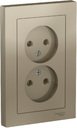 Schneider Electric AtlasDesign ATN000520 Розетка двойная без заземляющего контакта (16 А, в сборе, скрытая установка, шампань)