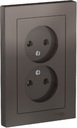 Schneider Electric AtlasDesign ATN000620 Розетка двойная без заземляющего контакта (16 А, в сборе, скрытая установка, мокко)