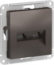 Schneider Electric AtlasDesign ATN000685 Розетка компьютерная (2xRJ45, под рамку, скрытая установка, мокко)