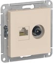 Schneider Electric AtlasDesign ATN000289 Розетка комбинированная (RJ45+TV, под рамку, скрытая установка, бежевая)