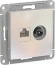 Schneider Electric AtlasDesign ATN000489 Розетка комбинированная (RJ45+TV, под рамку, скрытая установка, жемчуг)