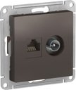 Schneider Electric AtlasDesign ATN000689 Розетка комбинированная (RJ45+TV, под рамку, скрытая установка, мокко)