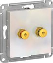 Schneider Electric AtlasDesign ATN000487 Розетка аудио (Audio, разъем "банан", под рамку, скрытая установка, жемчуг)
