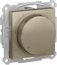 Schneider Electric AtlasDesign ATN000534 Светорегулятор поворотно-нажимной (315 Вт, R+C, под рамку, скрытая установка, шампань)