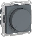 Schneider Electric AtlasDesign ATN000734 Светорегулятор поворотно-нажимной (315 Вт, R+C, под рамку, скрытая установка, грифель)