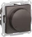 Schneider Electric AtlasDesign ATN000636 Светорегулятор поворотно-нажимной (630 Вт, R+C, под рамку, скрытая установка, мокко)