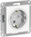 Schneider Electric AtlasDesign Art ATN200145 Розетка с заземляющим контактом (16 А, под рамку, шторки, скрытая установка, белая)