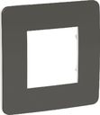 Schneider Electric Unica Studio Color NU280221 Рамка 1-постовая/2-модульная (универсальная, дымчато-серая/белая)