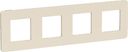 Schneider Electric Unica Studio Color NU280844 Рамка 4-постовая/8-модульная (универсальная, бежевая)