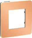 Schneider Electric Unica Studio Metal NU280258 Рамка 1-постовая/2-модульная (универсальная, медь/антрацит)