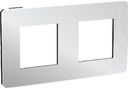 Schneider Electric Unica Studio Metal NU280456 Рамка 2-постовая/4-модульная (универсальная, хром/антрацит)