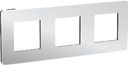Schneider Electric Unica Studio Metal NU280656 Рамка 3-постовая/6-модульная (универсальная, хром/антрацит)