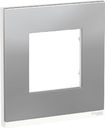 Schneider Electric Unica Studio Pure NU600280 Рамка 1-постовая/2-модульная (универсальная, алюминий)