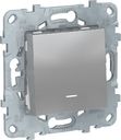 Schneider Electric Unica New NU520130N Выключатель одноклавишный (10 А, под рамку, подсветка, скрытая установка, алюминий)