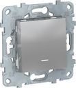 Schneider Electric Unica New NU520330N Переключатель одноклавишный (10 А, под рамку, подсветка, скрытая установка, алюминий)