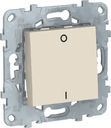Schneider Electric Unica New NU526244 Выключатель одноклавишный двухполюсной (16 А, под рамку, скрытая установка, бежевый)