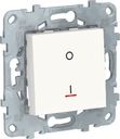 Schneider Electric Unica New NU526218S Выключатель одноклавишный двухполюсной (16 А, под рамку, индикация, скрытая установка, белый)