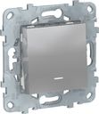 Schneider Electric Unica New NU520630N Выключатель однокнопочный (10 А, под рамку, индикация, скрытая установка, алюминий)