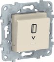 Schneider Electric Unica New NU528344 Выключатель для ключ-карты (10 А, подсветка, под рамку, скрытая установка, бежевый)
