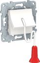 Schneider Electric Unica New NU522618 Выключатель со шнурком (10 А, подсветка, под рамку, скрытая установка, белый)