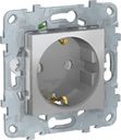 Schneider Electric Unica New NU505630 Розетка с заземляющим контактом (16 А, под рамку, скрытая установка, алюминий)