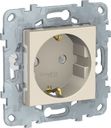 Schneider Electric Unica New NU503644 Розетка с заземляющим контактом (16 А, под рамку, скрытая установка, бежевая)