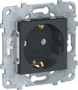 Schneider Electric Unica New NU503654 Розетка с заземляющим контактом (16 А, под рамку, скрытая установка, антрацит)