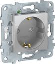 Schneider Electric Unica New NU505730 Розетка с заземляющим контактом (16 А, под рамку, шторки, скрытая установка, алюминий)