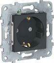 Schneider Electric Unica New NU505754 Розетка с заземляющим контактом (16 А, под рамку, шторки, скрытая установка, антрацит)