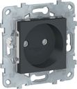 Schneider Electric Unica New NU503354 Розетка без заземляющего контакта (16 А, под рамку, скрытая установка, антрацит)