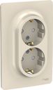 Schneider Electric Unica New NU206744 Розетка с заземляющим контактом (16 А, в сборе, скрытая установка, бежевая)