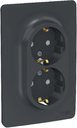 Schneider Electric Unica New NU206754 Розетка с заземляющим контактом (16 А, в сборе, скрытая установка, антрацит)