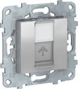 Schneider Electric Unica New NU541130 Розетка компьютерная (RJ45, cat.5e, UTP, под рамку, скрытая установка, алюминий)