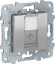 Schneider Electric Unica New NU546130 Розетка компьютерная (RJ45, Keystone/Systimax, под рамку, скрытая установка, алюминий)