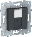 Schneider Electric Unica New NU546154 Розетка компьютерная (RJ45, Keystone/Systimax, под рамку, скрытая установка, антрацит)