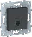 Schneider Electric Unica New NU549254 Розетка телефонная (RJ11, под рамку, скрытая установка, антрацит)