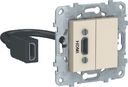 Schneider Electric Unica New NU543044 Розетка видео (HDMI, под рамку, скрытая установка, бежевая)