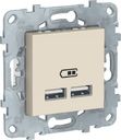 Schneider Electric Unica New NU541844 Розетка USB (USB, под рамку, скрытая установка, бежевая)
