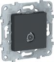 Schneider Electric Unica New NU546254 Розетка телевизионная (TV, звезда, под рамку, скрытая установка, антрацит)