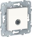 Schneider Electric Unica New NU546318 Розетка телевизионная (TV, проходная, под рамку, скрытая установка, белая)