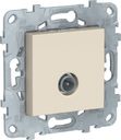 Schneider Electric Unica New NU546344 Розетка телевизионная (TV, проходная, под рамку, скрытая установка, бежевая)
