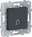 Schneider Electric Unica New NU546454 Розетка телевизионная (TV, оконечная, под рамку, скрытая установка, антрацит)