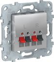 Schneider Electric Unica New NU548630 Розетка аудио (Audio, под рамку, скрытая установка, алюминий)