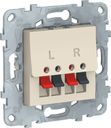 Schneider Electric Unica New NU548644 Розетка аудио (Audio, под рамку, скрытая установка, бежевая)