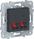 Schneider Electric Unica New NU548654 Розетка аудио (Audio, под рамку, скрытая установка, антрацит)