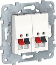 Schneider Electric Unica New NU548918 Розетка аудио (2xAudio, под рамку, скрытая установка, белая)