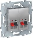 Schneider Electric Unica New NU548930 Розетка аудио (2xAudio, под рамку, скрытая установка, алюминий)